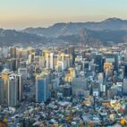 Seoul city South korea panorama,sunset time Von Atip R