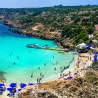 Beautiful beaches of Cyprus island - Konnos Bay in Cape Greko national park Von Freesurf