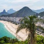 Blick auf die Copacabana, vom Fort in Rio de Janeiro, Brasilien Von Dominik Rueß